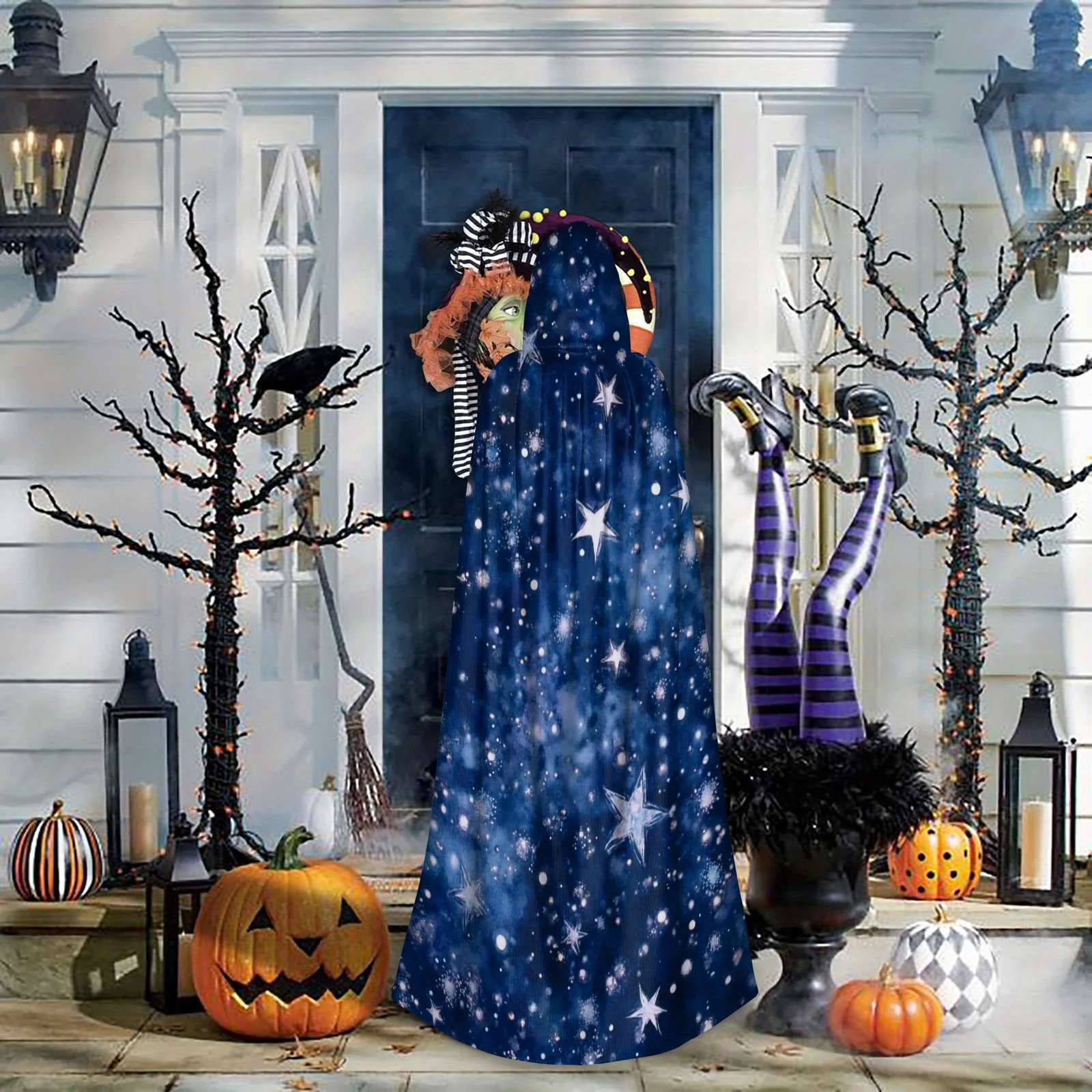 زي فينتاج ستار نايت سكاي بغطاء للرأس من البوليستر الأسود للحفلات الخيالية وقابل للغسل في الغسالة وفريدة من نوعها