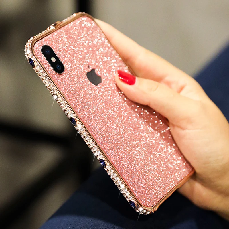 

Hot! Cool Demon Eye Rhinestone Bumper For iPhone 11 Pro Max mini XS MAX XR X 6S 7 8 Plus Cover Case Diamond Metal Border