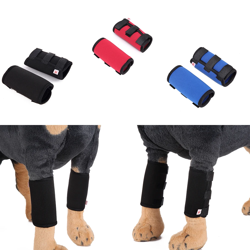 

1Pair Dog Elbow Protector Sleeve Elbow Pad Dog Leg Hock Joint Protection Wounds with Bandage Wrap Heals Sprains Helps Pet Supply