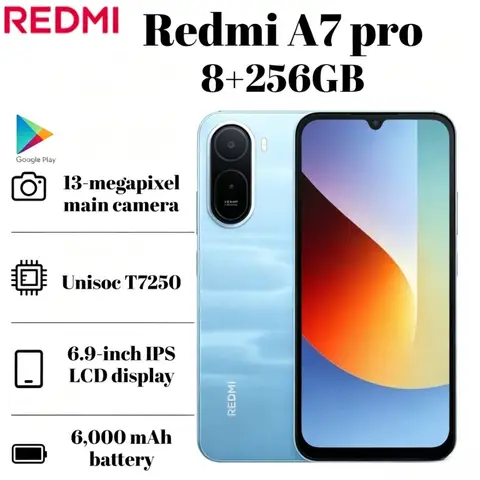 2026 New Stock Redmi A7 Pro Global 4G Unlocked Phone 6.71 Inch 90Hz HD Display Long Last Battery Dual SIM Mobile Phone
