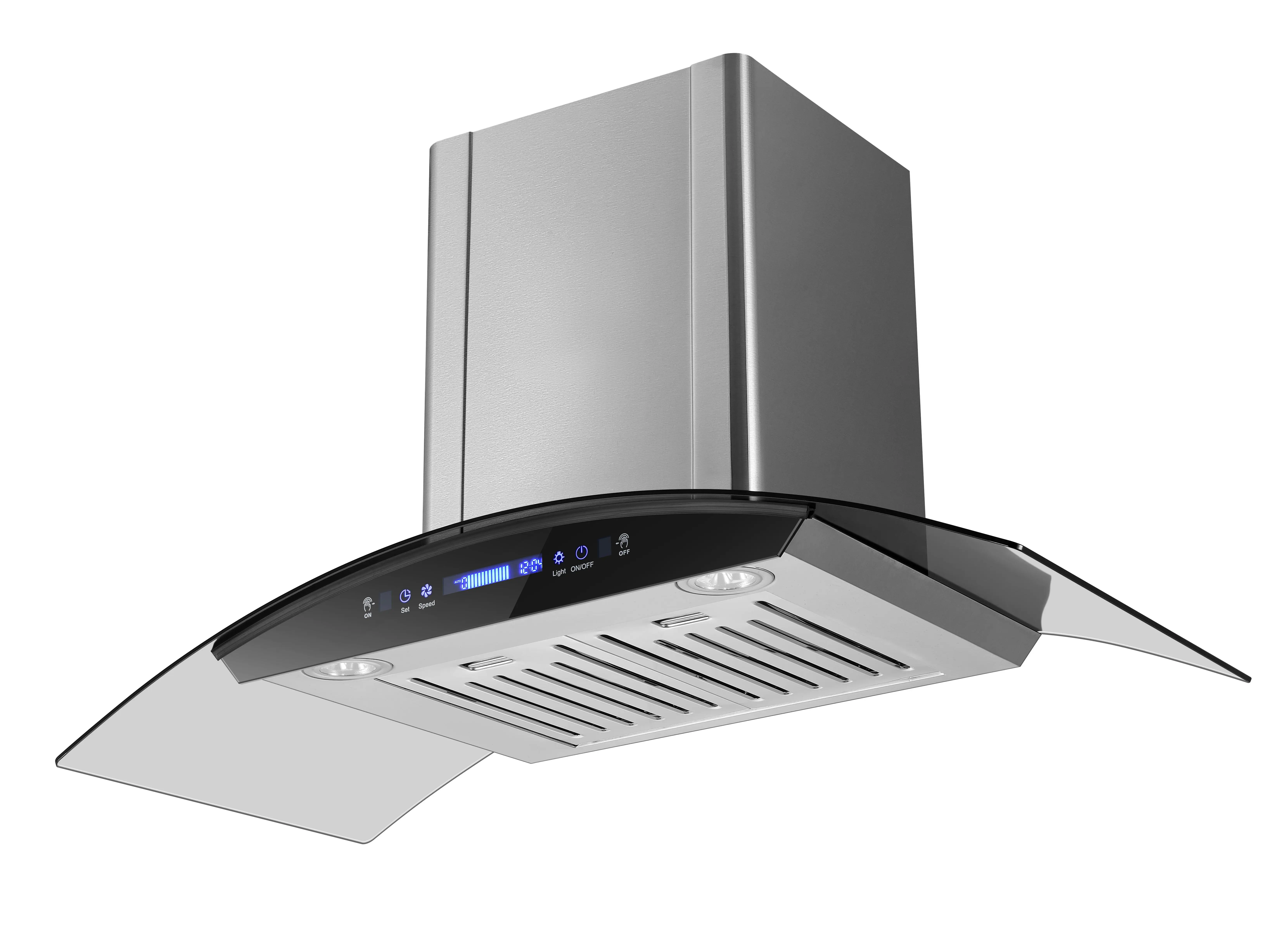 شفاط الطباخ العمودي، شفاط المطبخ العادم من الفولاذ المقاوم للصدأ المثبت على الحائط