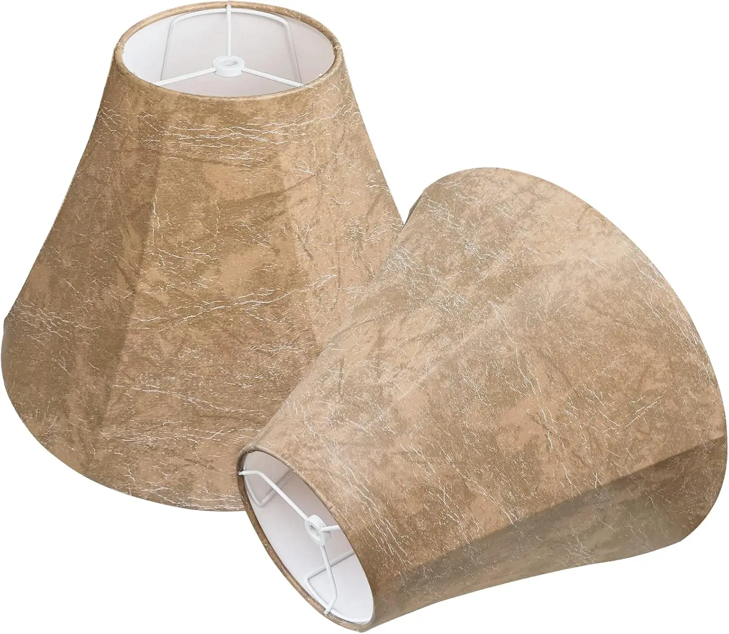 

Lamp Shades Set of 2,Imitation Sheepskin LampShade Royal Style 6" Top x 14" Bottom x 10" High Lamp Shades,Suitable for f