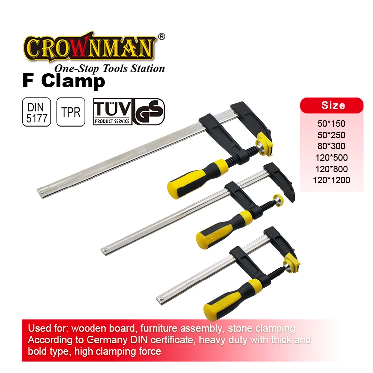 Heavy Duty Woodworking Hand Diy Tool Repair Tool Movable 6"/10"/12"/16"/20"/32" F-clamp Bar Fixing Fixture Clamps