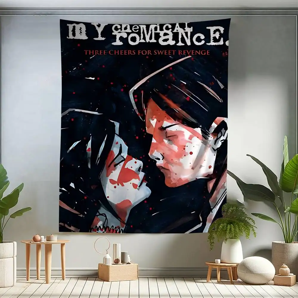 My Chemical Romance Rock Band Hanging Bohemian Tapestry Bohemian Wall Tapestries Mandala Kawaii Room Decor