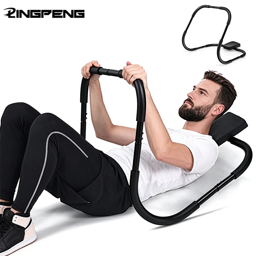 Abdominal Machine Portable Metal Ab Cruncher Home Gym Equipment for Core and Belly Workout Trainer