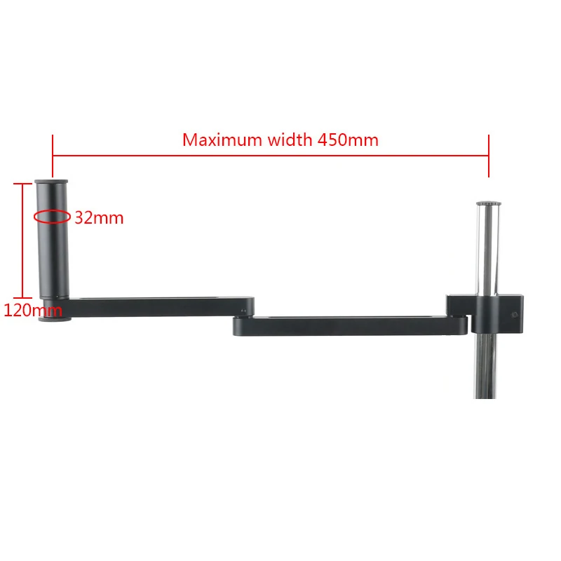 25MM 32MM Microscope Swing Arm 360 ° Movable Universal Metal Bracket Aluminum Alloy Foldable Column Metal Bracket