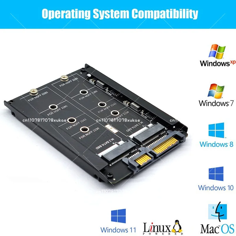 NGFF to SATA3 adapter card double disk 4 disk 5 disk position M2 KEY B solid state drive to 6G interface expansion card