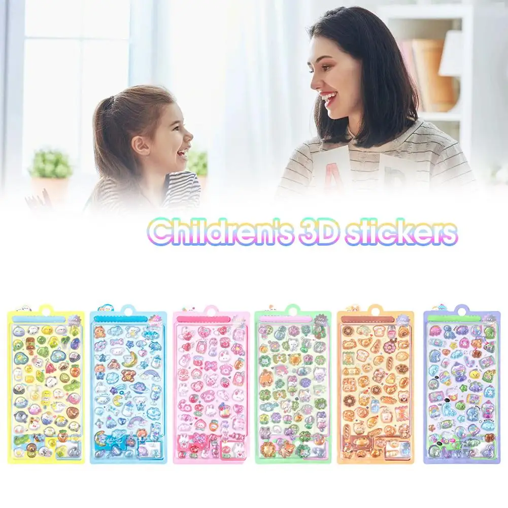 Engraçado doce furit sorvete animais de estimação gota 3d alívio adesivo scrapbooking diy diário decoração pvc artesanato decalques para papelaria telefone p9u8