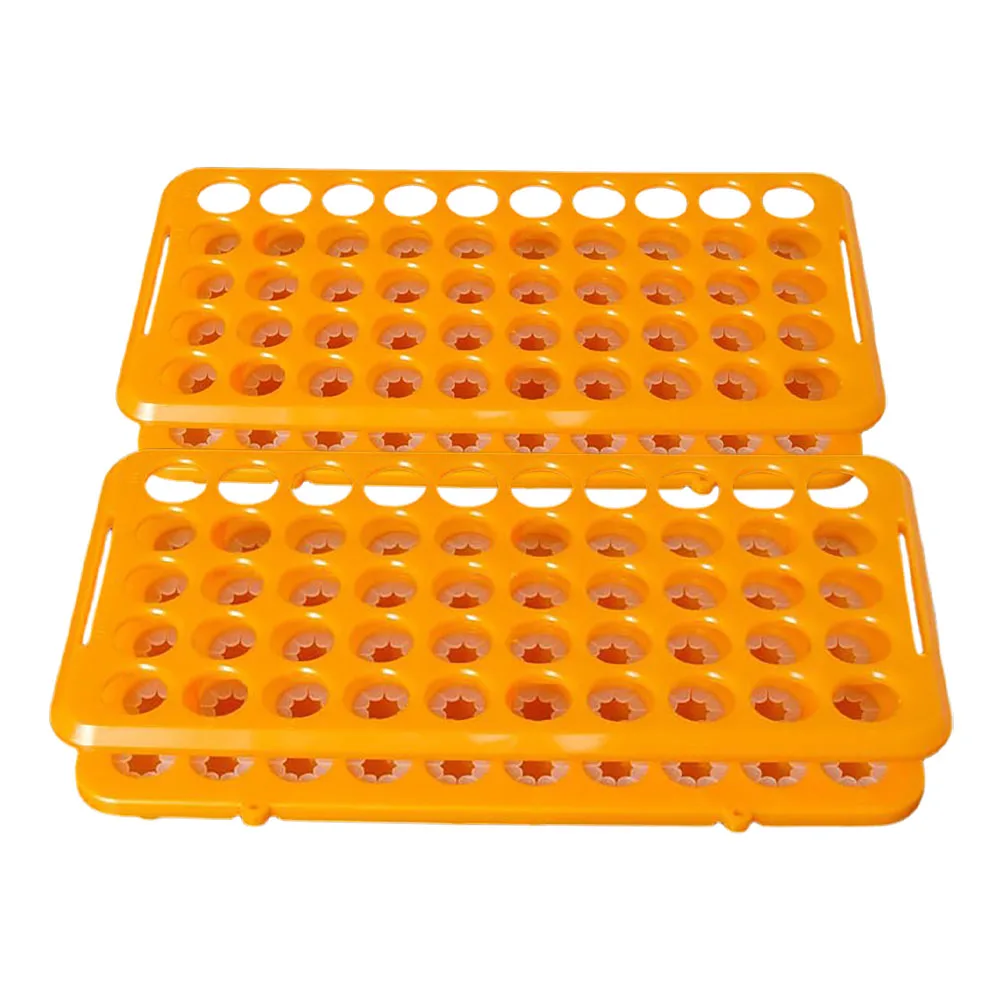 

2 PCS Test Tube Rack Scientific Experiment Holder Portable Stand Racks for Science Decorations Orange Laboratory Child