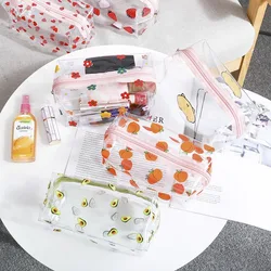 1Pcs Transparent Plastic Box School Lovely Pencil Case Pen Holder Bag Pouch Painting Brush Pens Storage Case New Gift Stationery