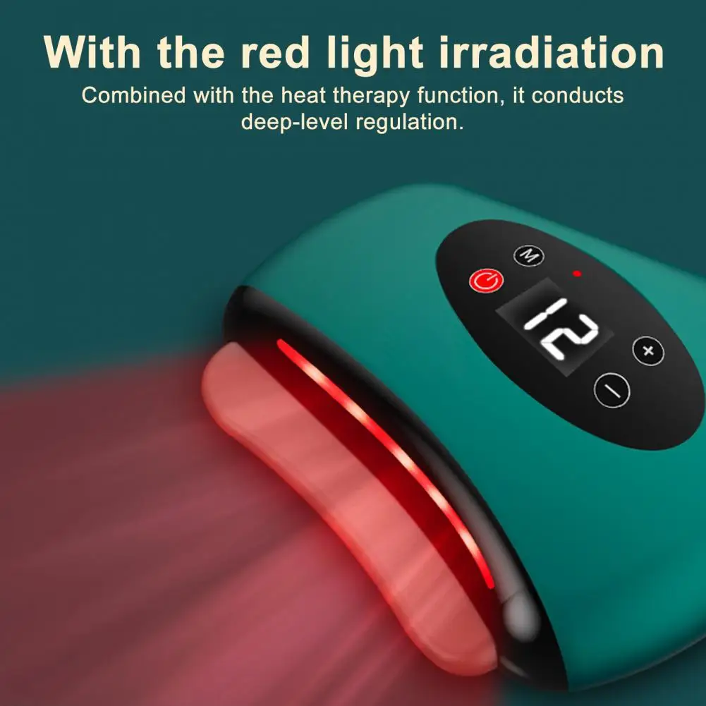 Electric Gua Sha Tool Electric Gua Sha Device with 9/12 Vibration Levels for Face Body Red Light Therapy Massager for Neck Legs