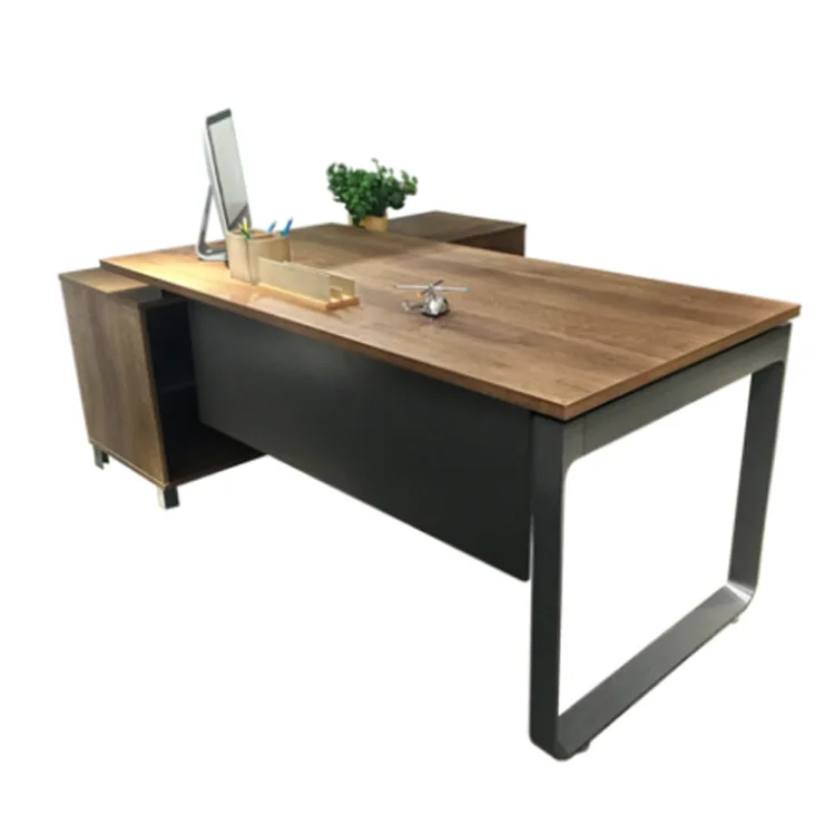 طاولة رئيس بسيطة وحديثة، مكتب مدير، زاوية واحدة على الطراز الصناعي، طاولة تحويل كبيرة، مكتب مشرف جديد، مكتب كمبيوتر #5