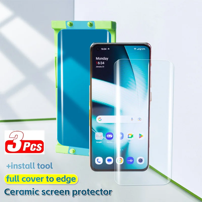 

3pcs Ceramic Hydrogel Film For Vivo V40 Pro V29 Lite V30 V27 V25 Pro S20 Pro S30 Pro Mini S19 Pro Screen Protector +Install Kit