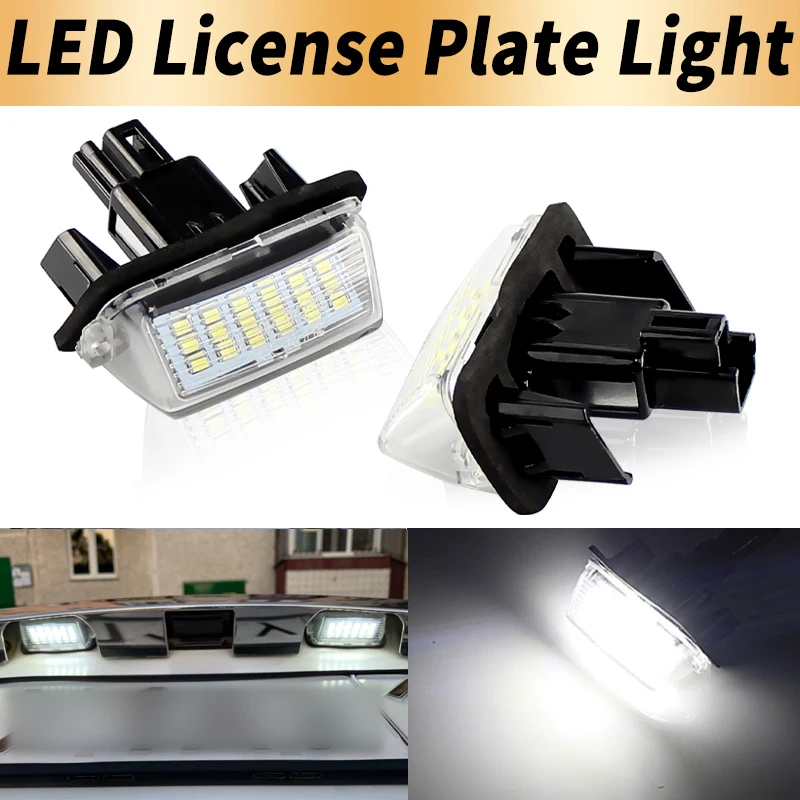 

2PCS LED License Number Plate Lights Canbus For Toyota Noah Voxy 80 series 14-18 Camry 12-17 Highlander 14-19 Avalon 13-18 White
