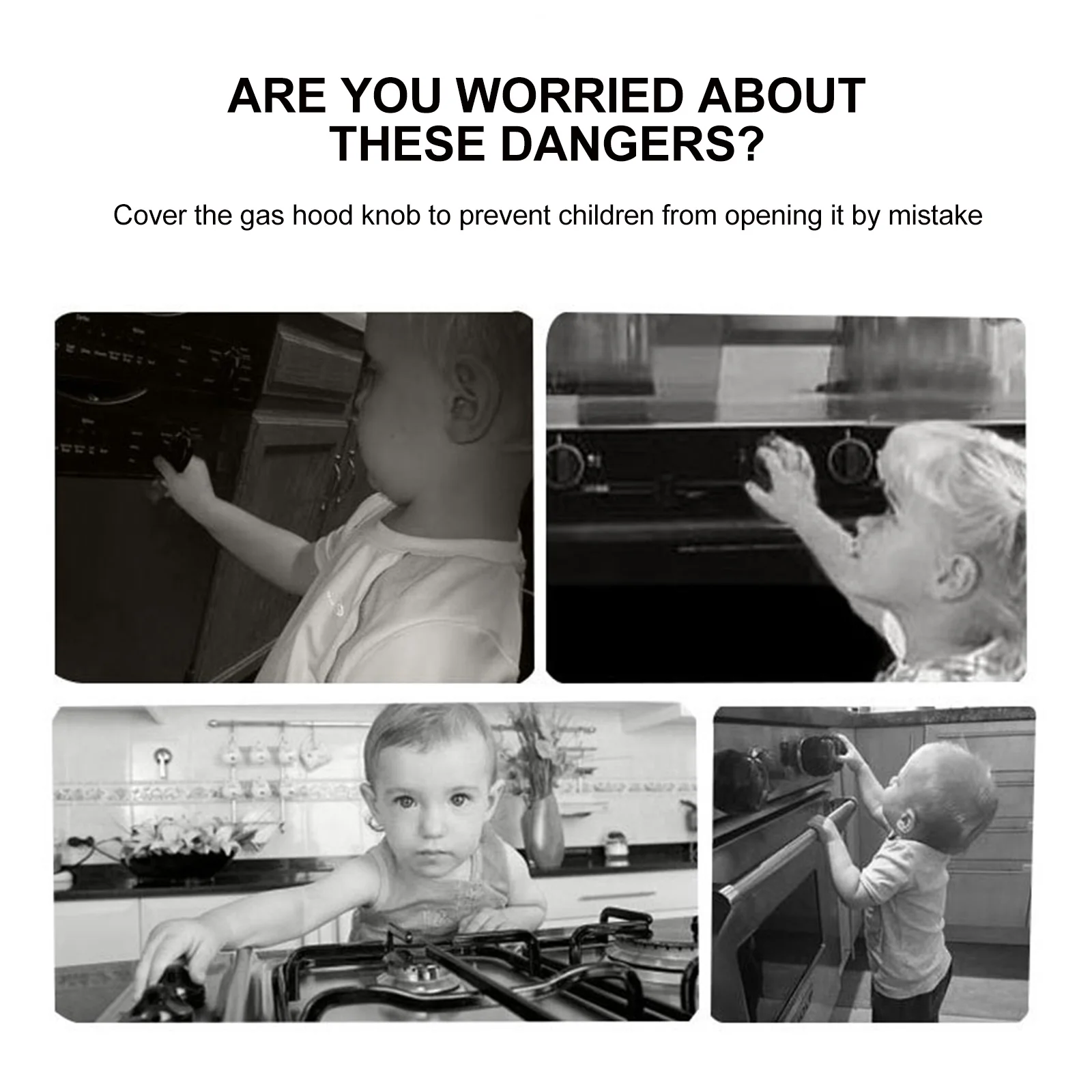 

2 pcs Gas Stove Safety Lock Child Proof Stove Knob Cover For Kitchen Safety Guard Multi-Scene Use Abs Material Small Size