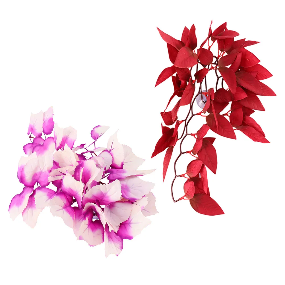 

2pcs Simulated Aquarium Plants Durable Resin Lifelike Decoration for Fish Tank Reptile Terrarium Safe Water Proof Faux Plant
