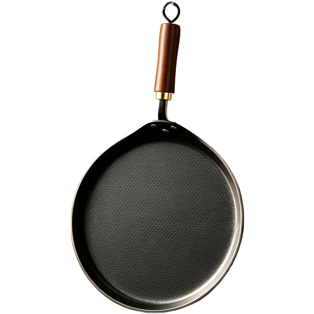 Induction Wok Nitrided Frying Pan For High Heat Searing Temperature Retention Even Heat Distribution Flat Bottom Design