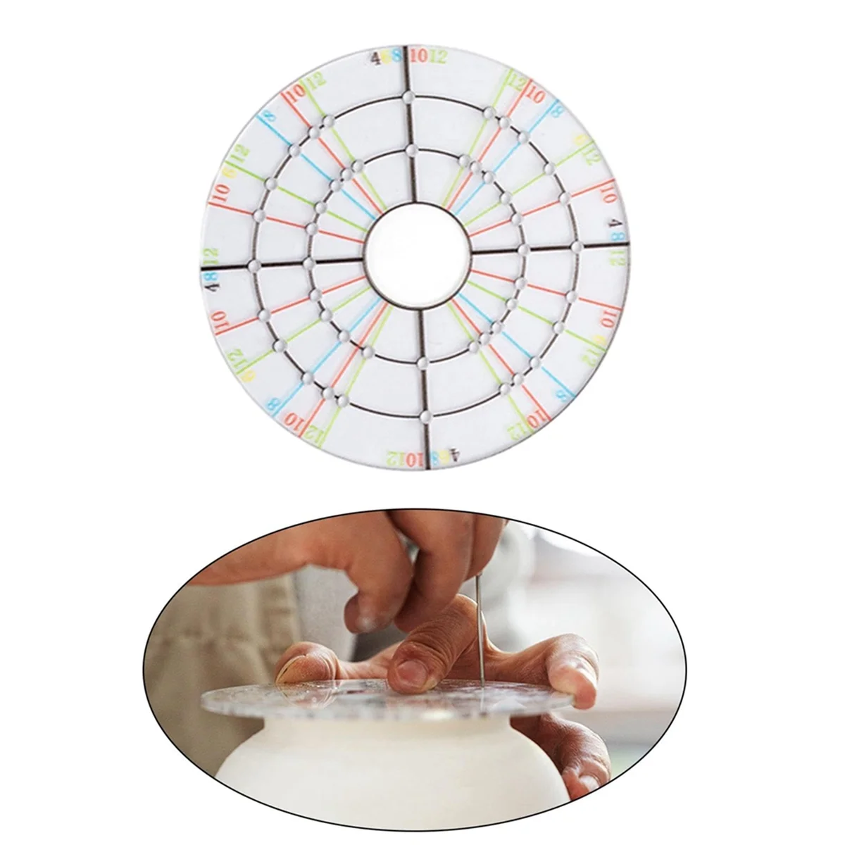 A002 2 uds divisor Circular cerámica modelado cerámica recorte herramienta para escultura de cerámica de arcilla (12cm + 9cm)