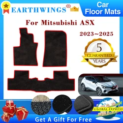 For Mitsubishi ASX 2023 2024 Car Floor Mats Panel Footpads Anti-slip Carpets Cover Foot Pads Stickers Interior Auto Accessories