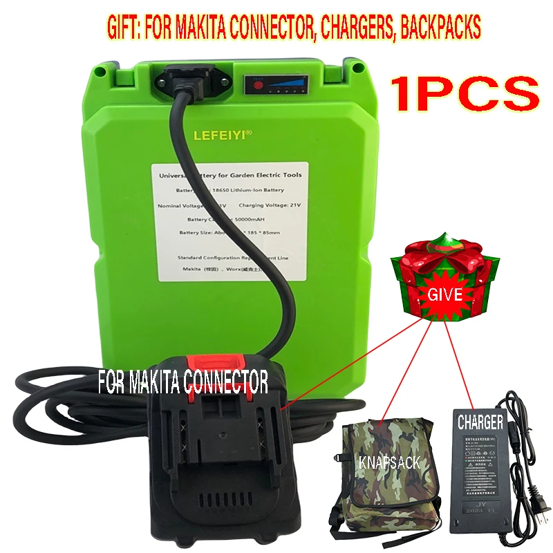 

21V backpack 18650 lithium battery suitable for Makita converter. electric drills, hammers, lawn mowers, angle grinders