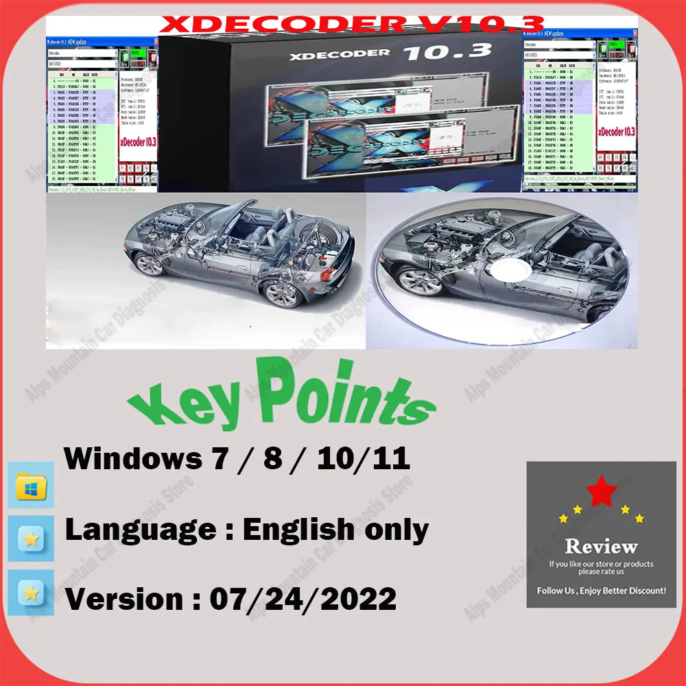 

Newest XDecoder 10.3 DTC Remover DTC OFF Delete Software Disable Error off DTCRemover for many Laptops