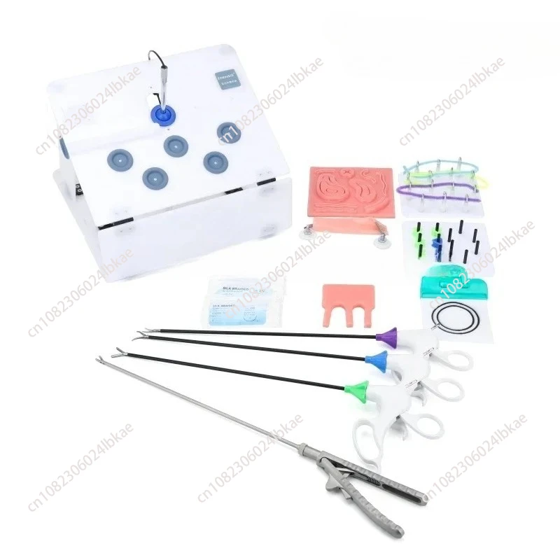 Single hole laparoscopic simulation trainer training box laparoscopic needle holder 1080P endoscopic gripper