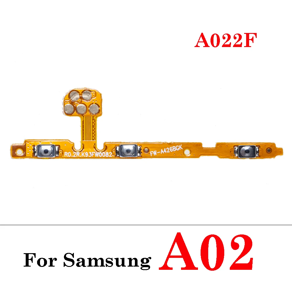 10Pcs Power Volume Switch On Off Button Flex Cable For Samsung A02 A02S A03 A03S A03 Core A21S A22 A32 A33 A12 A52 A53 A72 A73