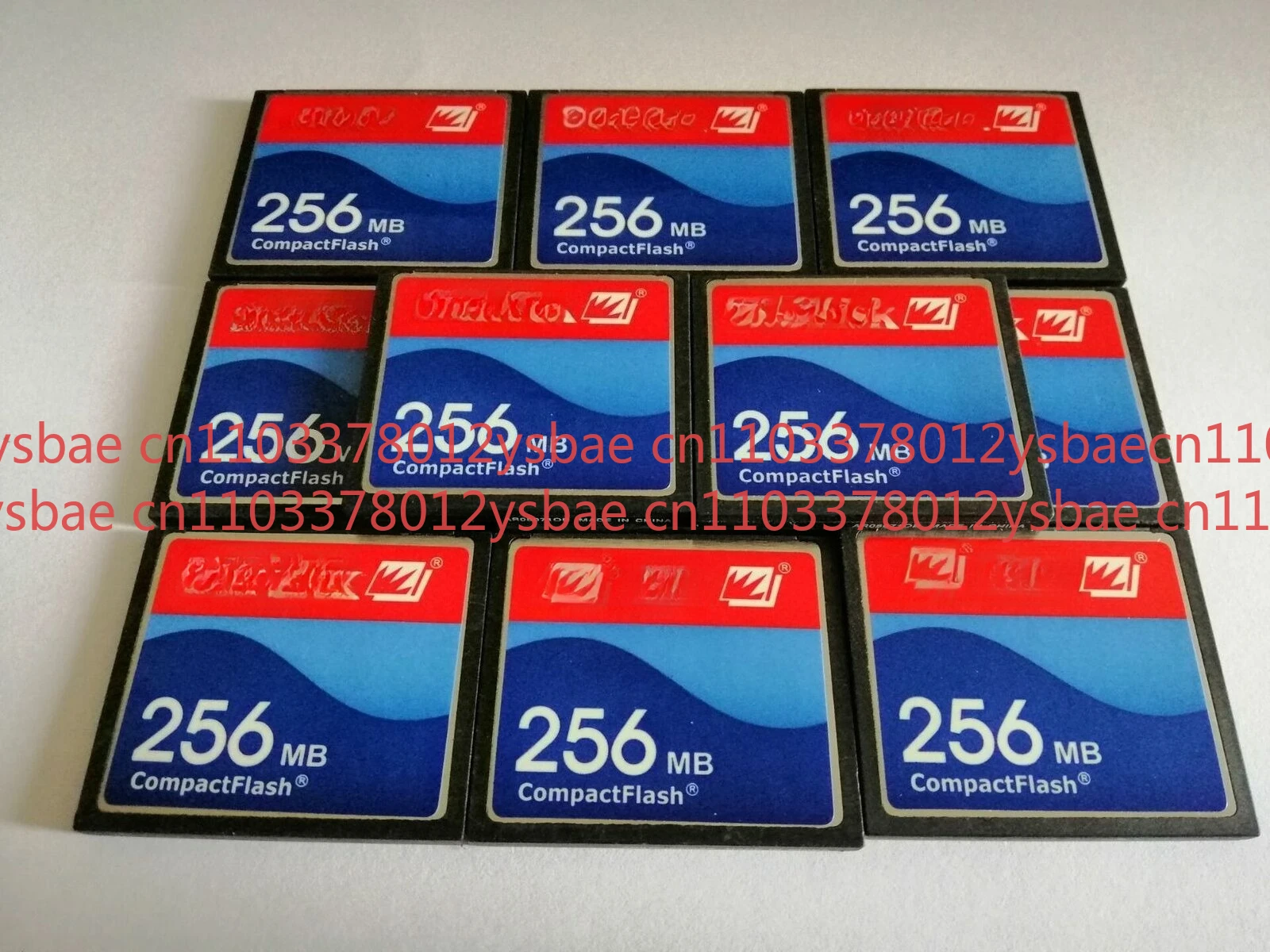 Used 10PCS FOR Sandisk 256MB Compact Flash Card 256MB CF Memory card SDCFJ/SDCFB