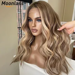 Perruque Lace Front Wig Remy Body Wave 100% Naturelle, Cheveux Blonds 13x6, Pré-Plumés, Densité 180, pour Femme