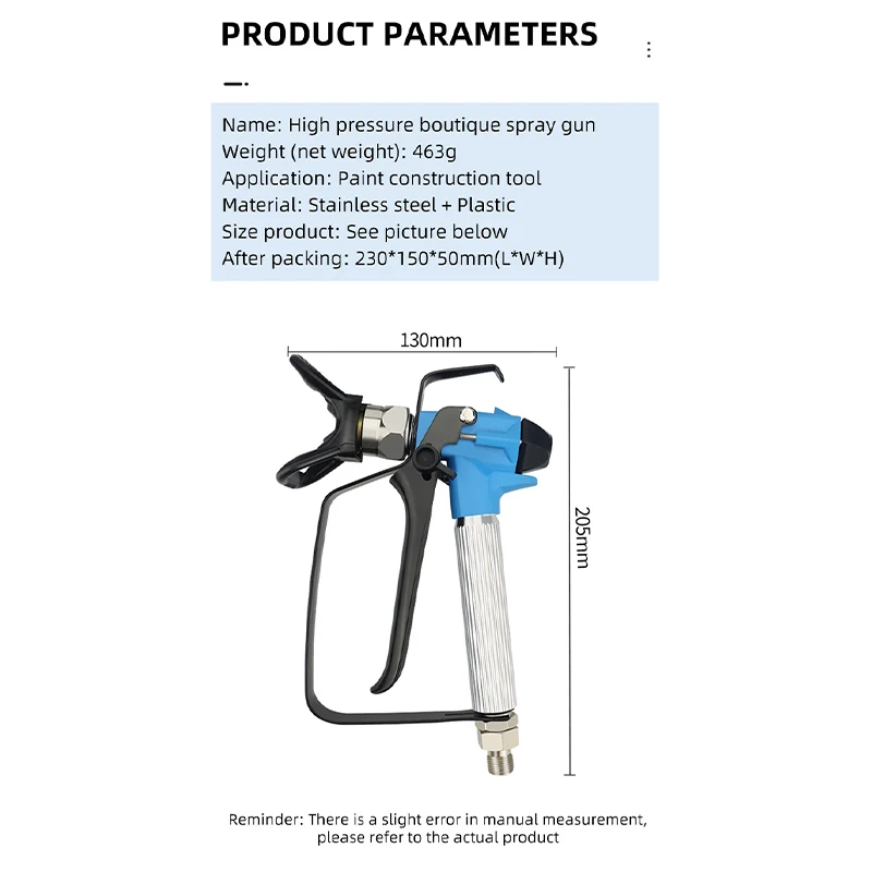 New Professional 837 Airless Spray Gun With 517 Spray Nozzle Guard for Wagner T-itan Pump Sprayer Spraying Machine