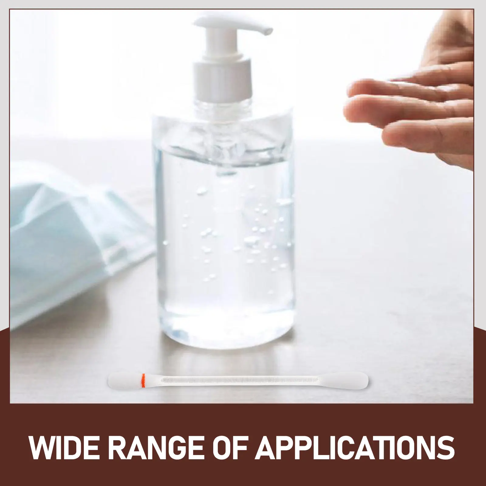 

300 шт. одноразовых спиртовых ватных палочек, портативные тампоны для ухода за ранами, для ухода после пирсинга, для экстренной медицинской помощи на открытом воздухе