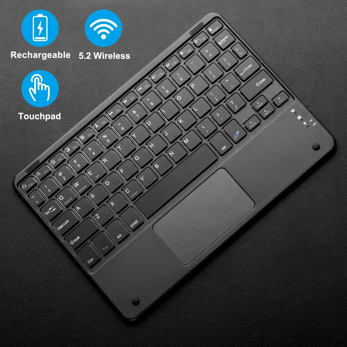 

Rechargeable Wireless Keyboard Bluetooth-compatible Touchpad Gaming Keyboard for Phone PC Tablet pad Slim Keyboards