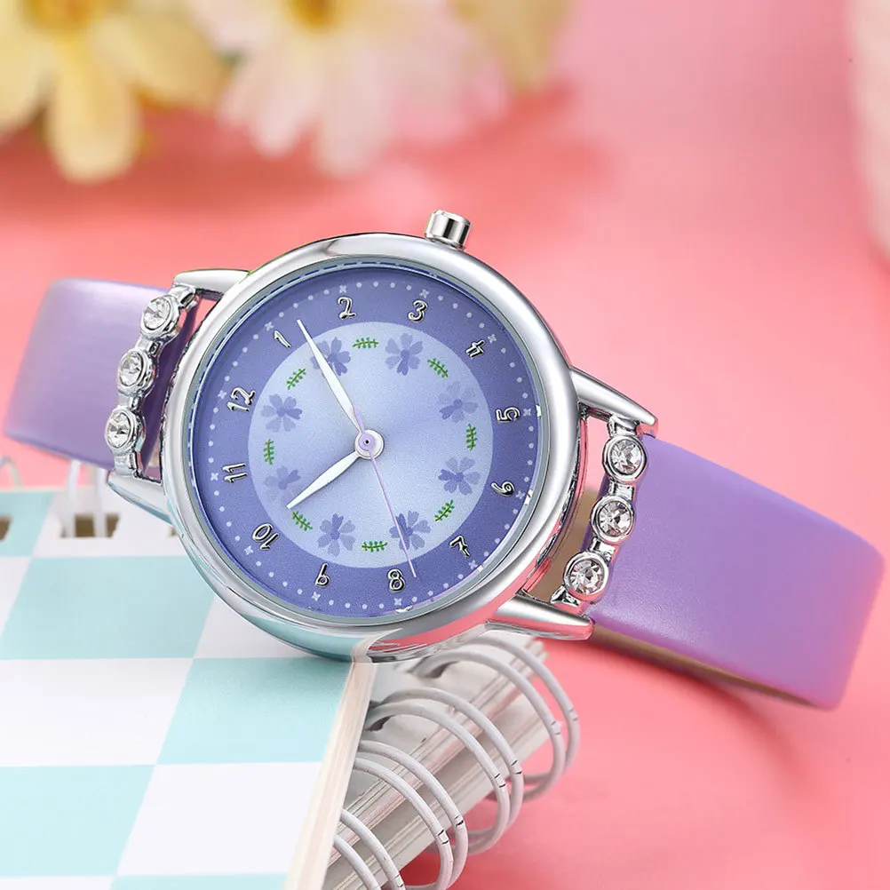 2pcs Kids Quartz Watch Waterproof Children Wrist Watch For Girls Cartoon Student Timepiece Adjustable Strap Watches For Kids