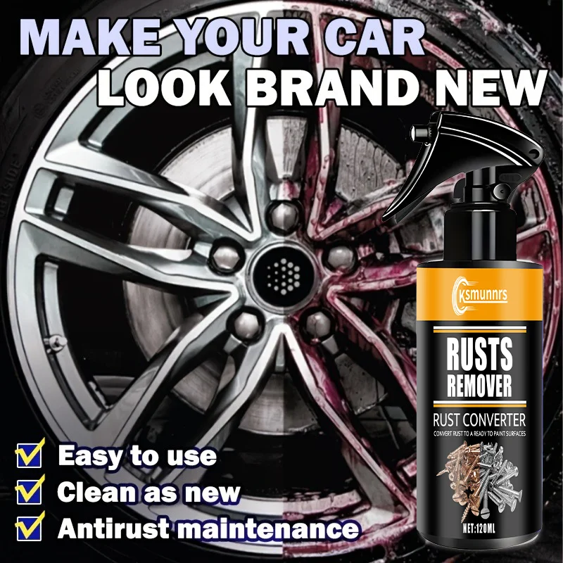 

Motorcycle cleaner Rust Spray - Easy-to-Use, Antifrust Maintenance Formula for All Car Models, Cleans Paint & Wheel Hubs