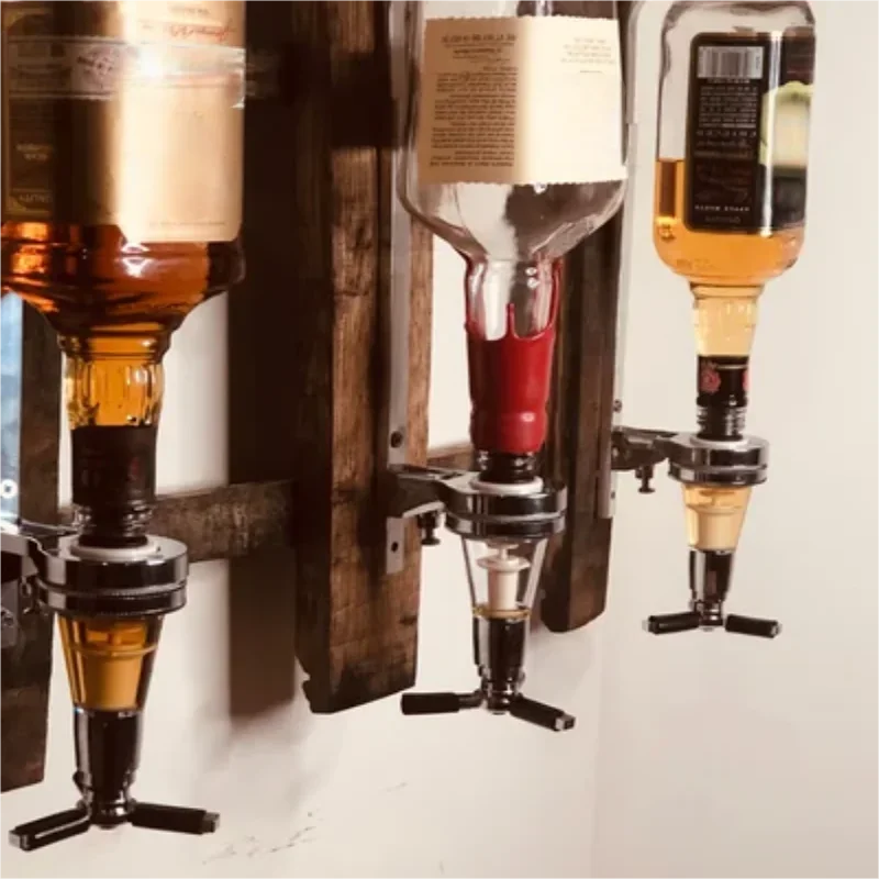 Wall Mounted Liquor Dispenser Bar Butler Bracket Drinks Alcohol Shot Station Liquor Beverage Whisky Dispenser Bar Accessories