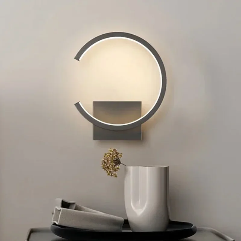 Alumínio C Em Forma De Lâmpada De Parede, Modern LED Wall Light, Sala De Estar, Quarto, Cabeceira, Correio, Interior Decoração Sconce, Luminárias