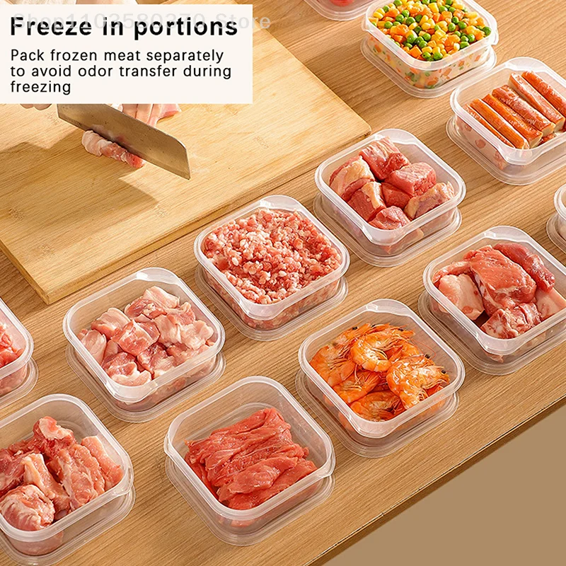 700/900/1000/1400ml Refrigerator Frozen Meat Storage Box Fresh-keeping Box Superimposed Organizadores Food Storage Containers