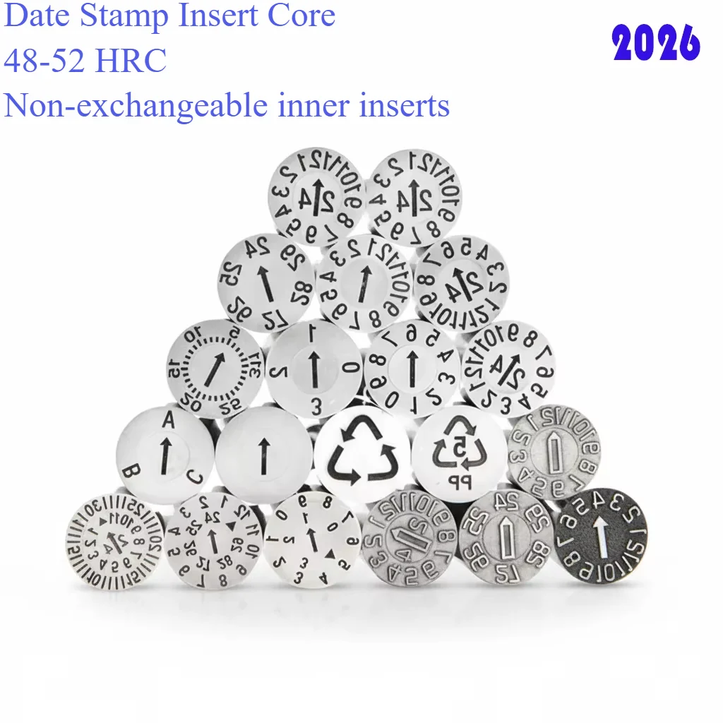 2PCS/10PCS SUS420 Date Stamp Insert Core Mold Date Code Marked Pin Non Replaceable Industrial Accessories