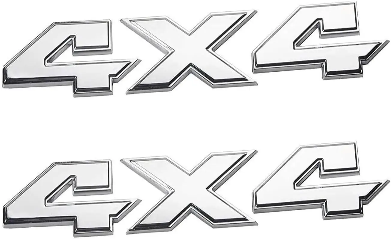 2 قطعة شارة شعار كروم 4x4 ثلاثية الأبعاد 4x4 شعار لوحة ملصق متوافق مع رسالة مسطحة 1500 2500 3500 #6