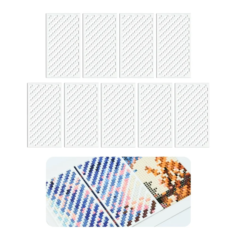 Diamond Painting Zigzag Rulers - 9 PCS Art Tools and Accessories for Beginners, Fits Square Kits for Adults, Keep Drills Aligned