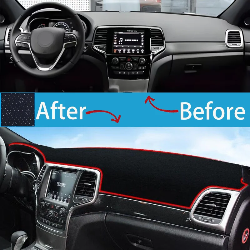 Picture 3: Auto Parts For Jeep Grand Cherokee 2011~2020 2019 2018 Car Dashboard Cover Mat Instrument Panel Carpets Non-Slip Pad Accessories