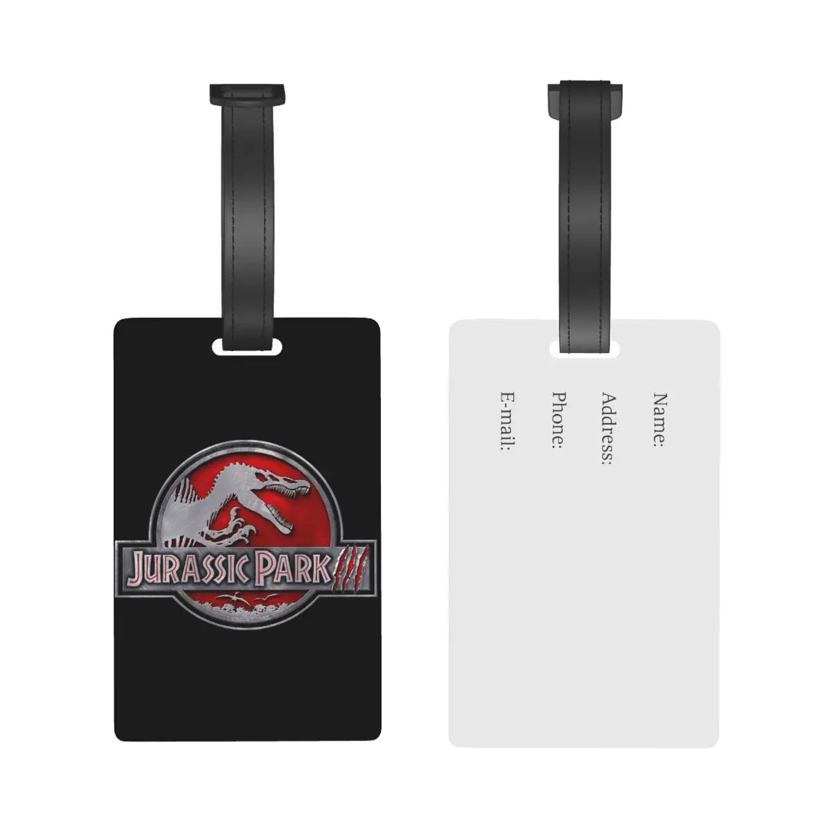 Dinosaur Jurassic Park Luggage Tags Suitcase Accessories Travel Baggage Boarding Tag Portable Label Holder ID Name Address