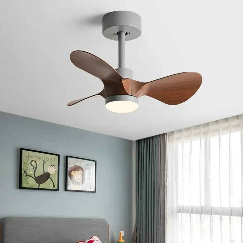 Modern Led Ceiling Fan Without Lights DC Motor 6 Speeds Timing Fans 24CM Low Floor Loft Remote Control Fan with Lights