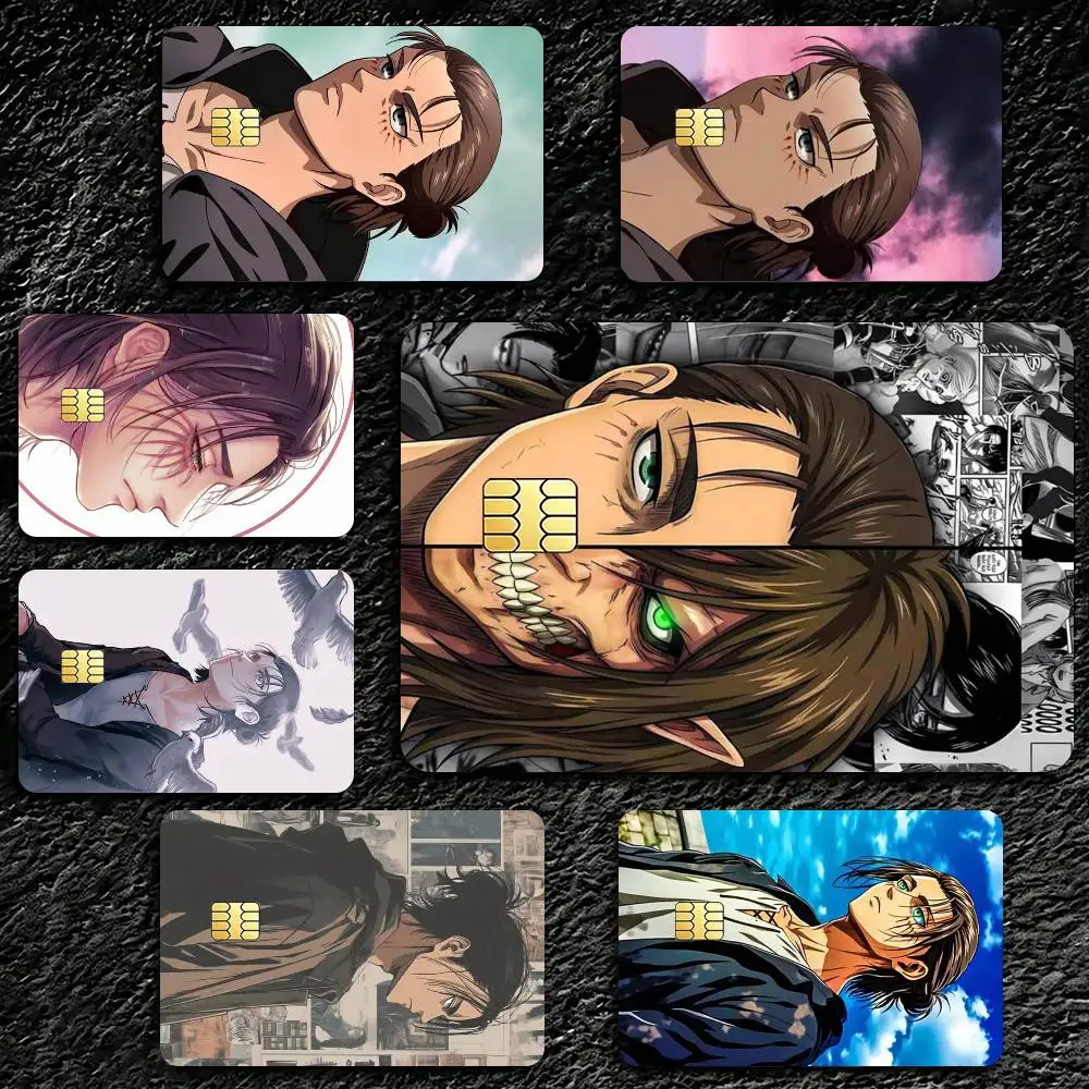 Attack on Titan Eren Yeager  Credit Card HD Stickers Premium matte film effectively prevents fingerprints and daily abrasion.