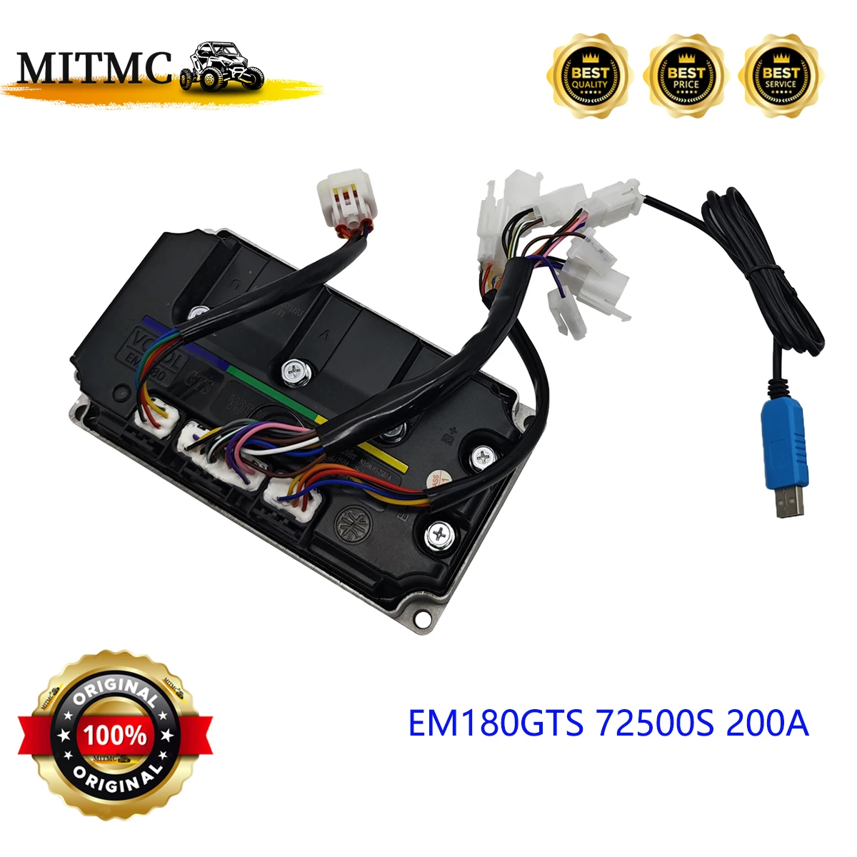 VOTOL EM180GTS 72500S 200A 3-5kw brushless DC Controller QS Motor Electric motorcycle Motor scooter Intelligent programmable