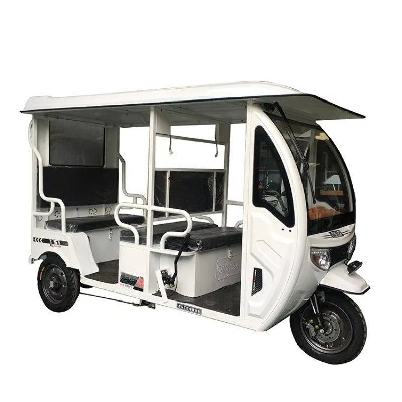 YC three-wheel electric adult tricycle four-seat open body brushless motor