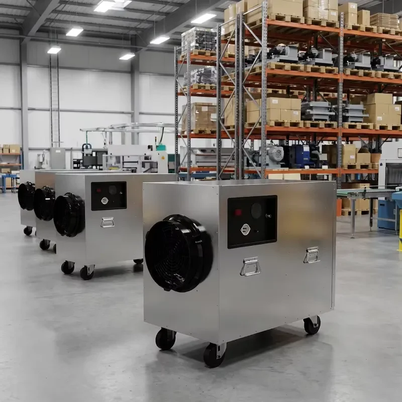 Industrial Air Cleaner HEPA Filtration System Sturdy Metal Casing Air Purifier High Airflow Dust Control Machine for