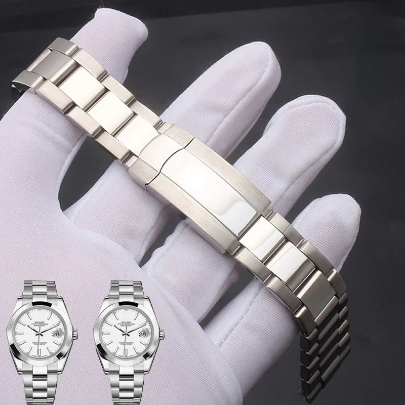 Solid Stainless Steel Men Watch Band For Rolex Oyster Perpetual Datejust DAYTONA SUBMARINER Luxury Bracelet Watch Straps 20MM