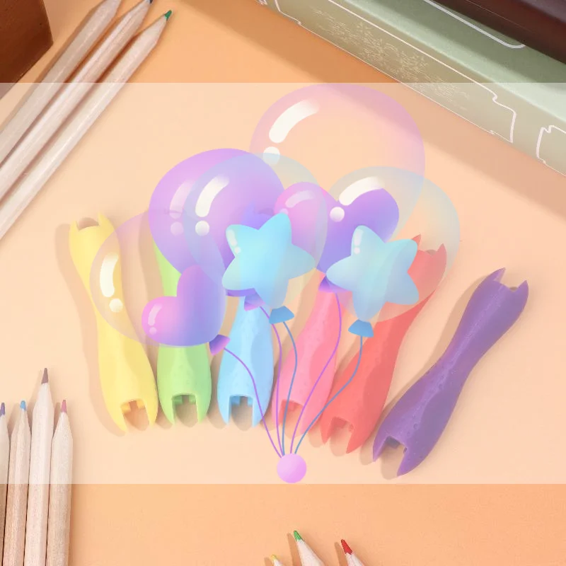 مريح قبضة القلم الكتابة المعونة قبضة حامل القلم الرصاص قبضة للأطفال الكبار الكتابة ، يعزز التحكم في قبضة ، أدوات الكتابة للمبتدئين