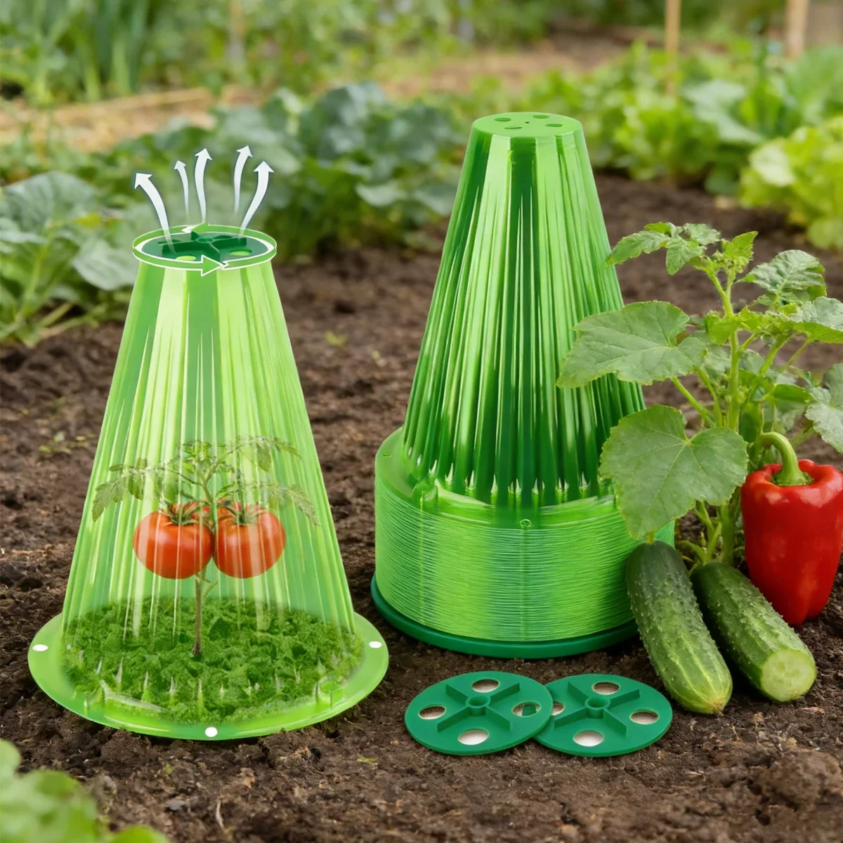 5/10pcs Plant Protective Cover Vegetable Garden Supplies Accessories Snail Collar Seedling Caps Agricultural Mini Greenhouse Too